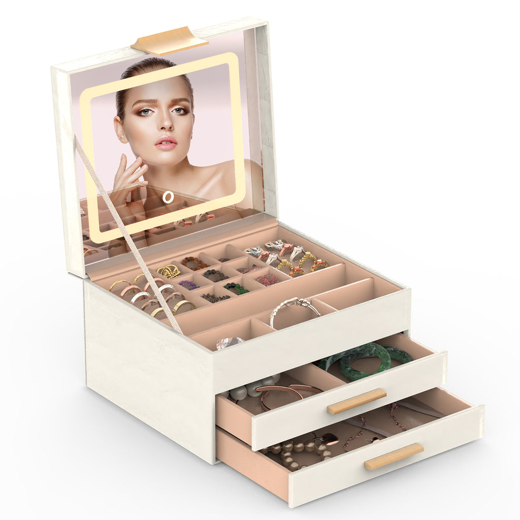 Jewelry Box with LED Mirror