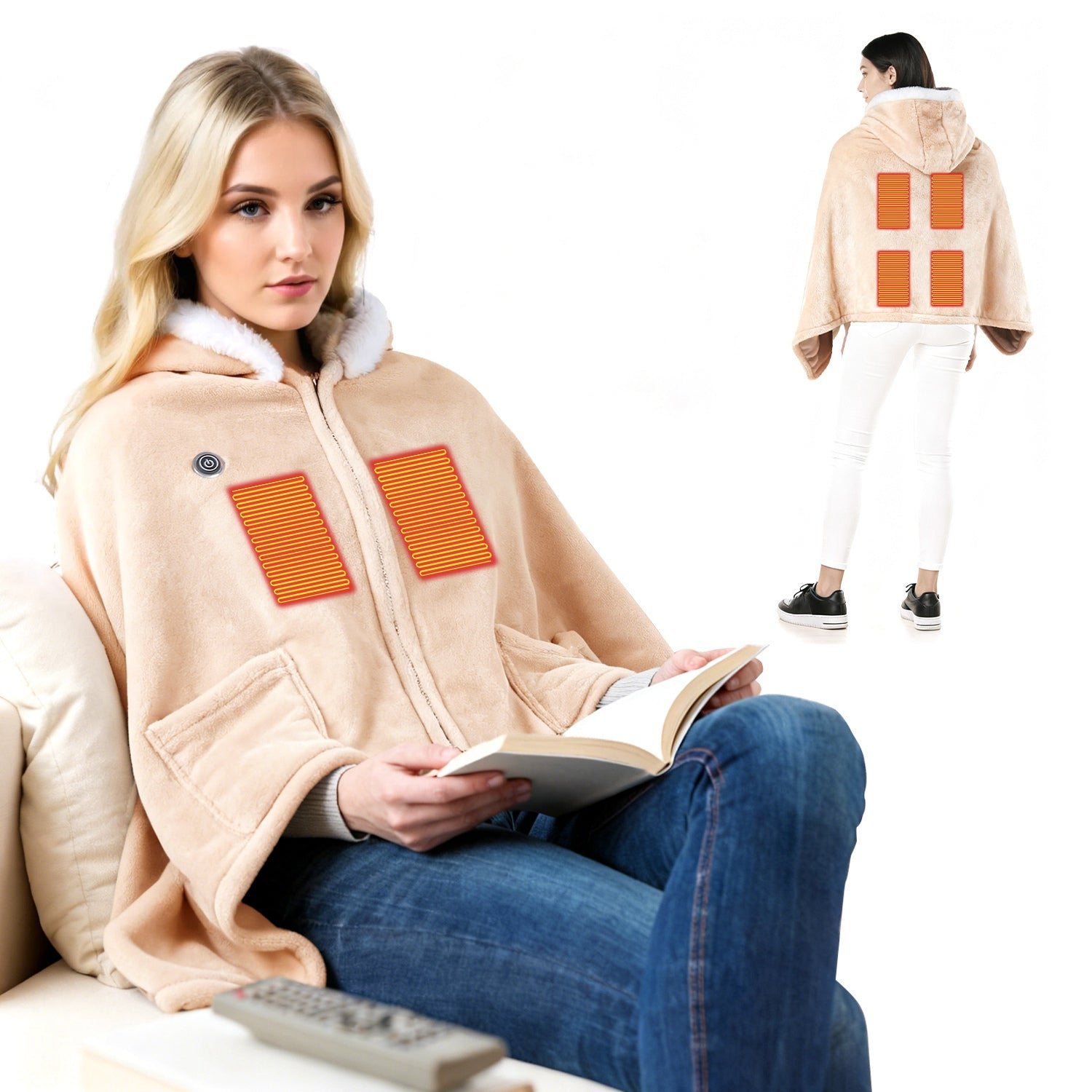 Wearable Heated Throw Blanket