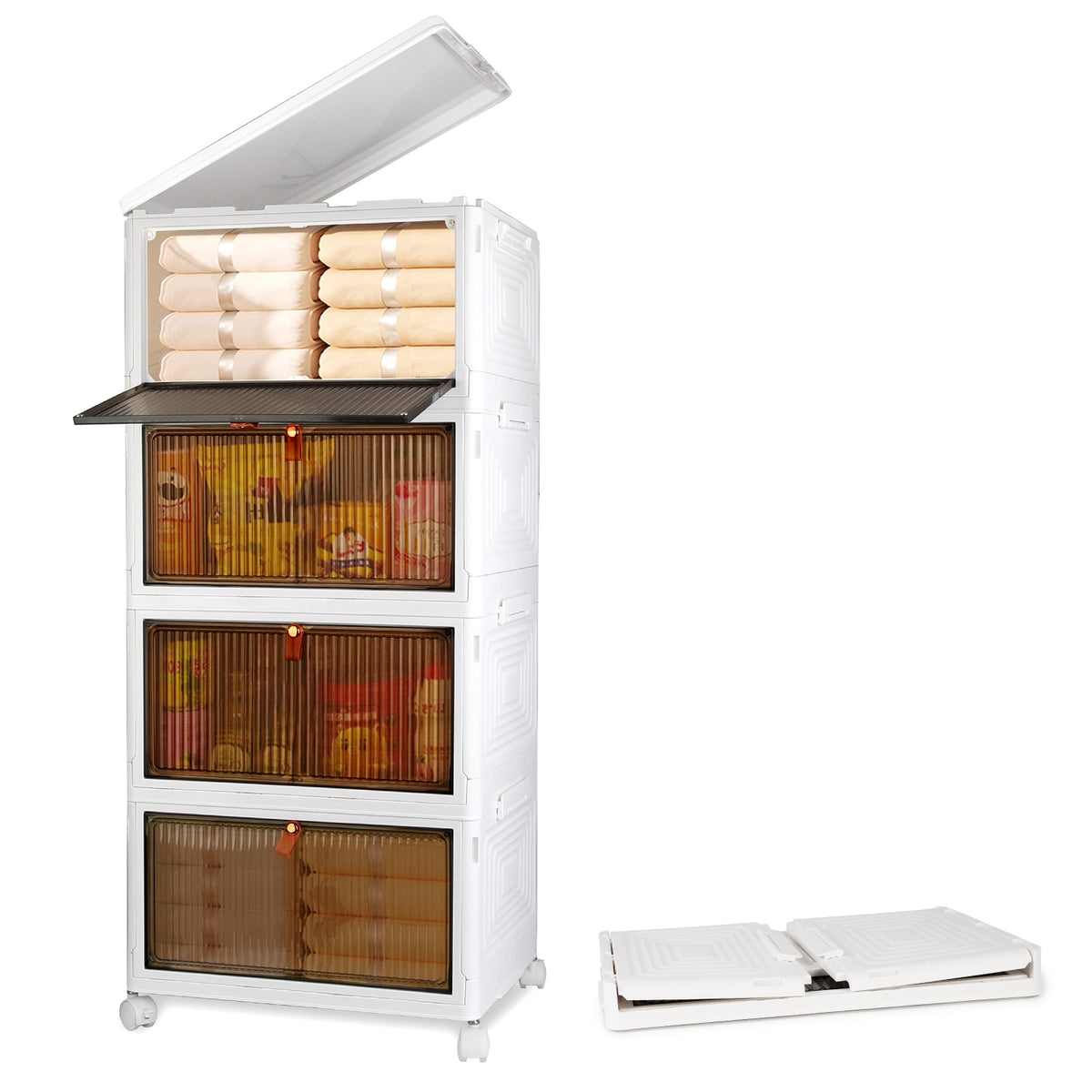 4-Tier Foldable Storage Bins