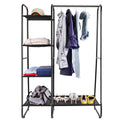 Metal Garment Rack with Shoe Shelf