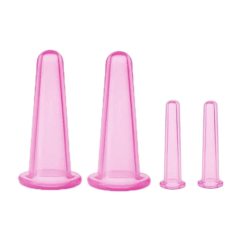 Silicone Cupping Massage Set - 4-Piece Muscle & Body Therapy Cups