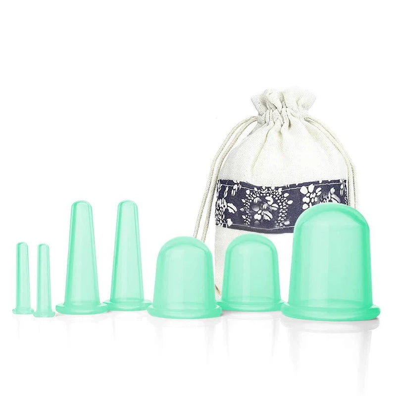 Silicone Cupping Massage Set - 4-Piece Muscle & Body Therapy Cups