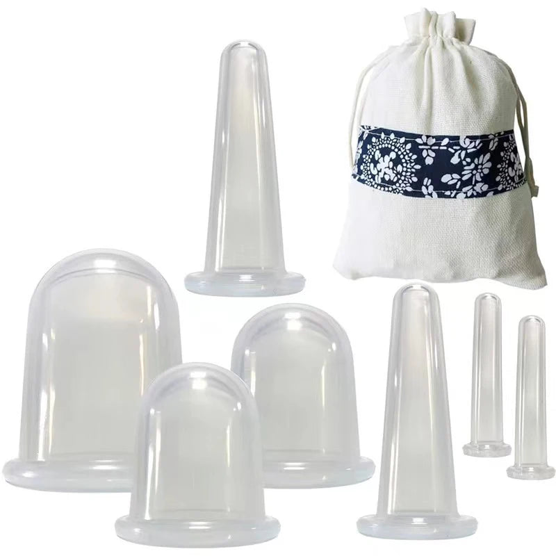 Silicone Cupping Massage Set - 4-Piece Muscle & Body Therapy Cups