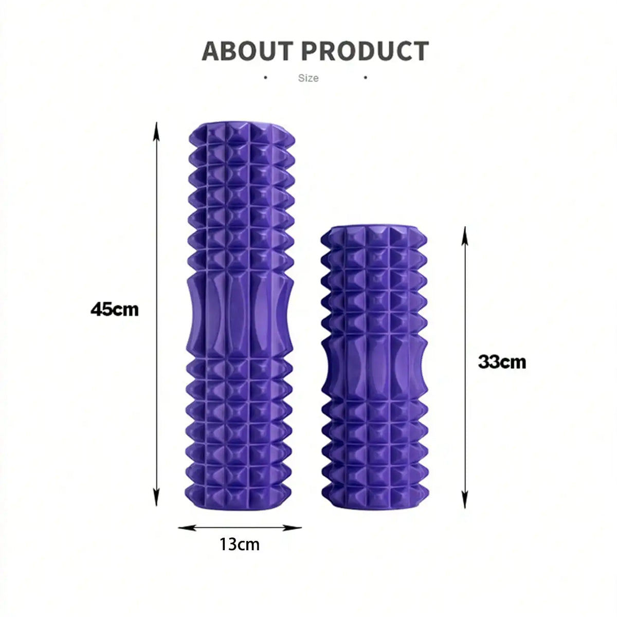 45cm Foam Roller - Deep Tissue Massage & Muscle Stretching Device