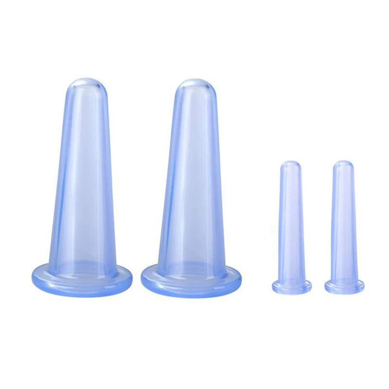 Silicone Cupping Massage Set - 4-Piece Muscle & Body Therapy Cups