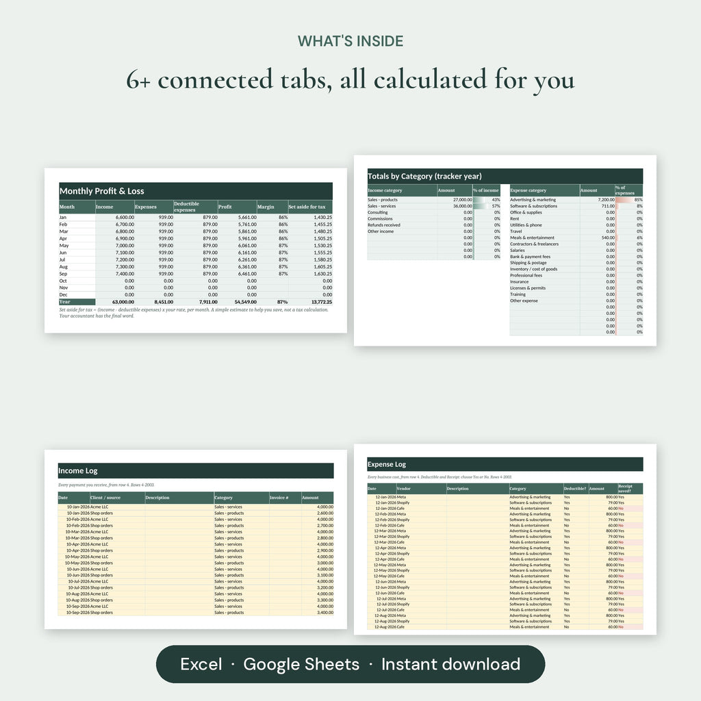 Inside the Small Business Finance Tracker