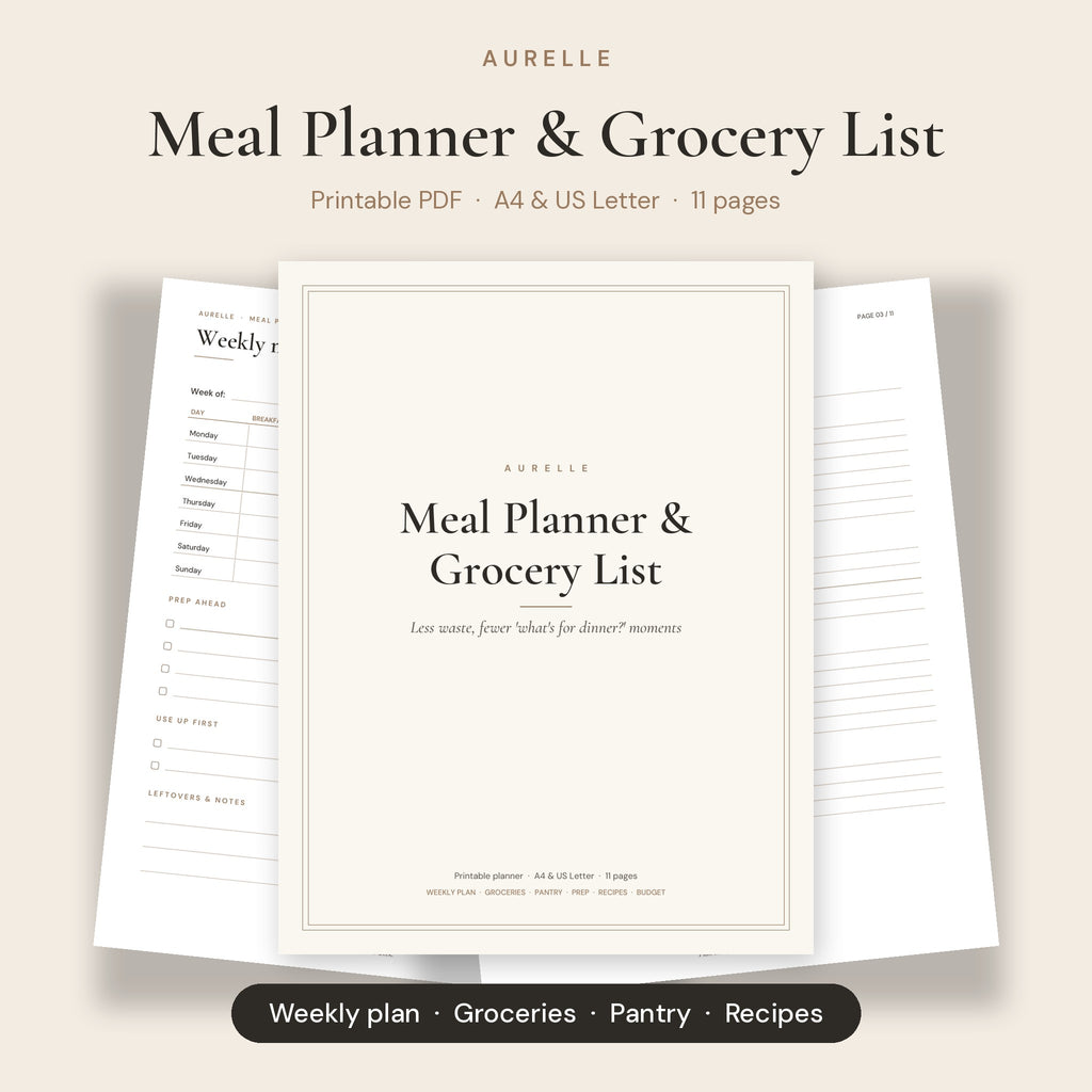 Aurelle Meal Planner & Grocery List