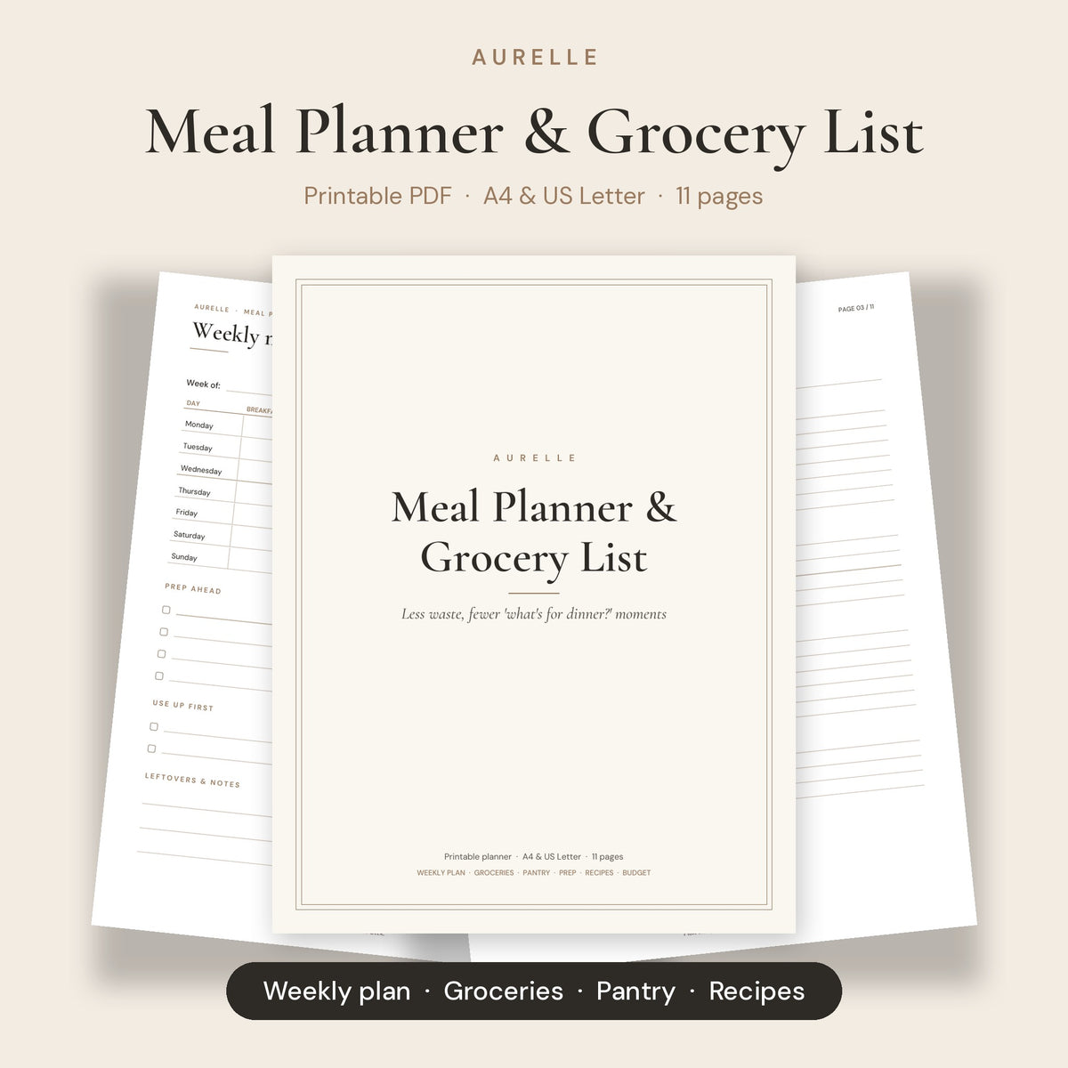 Aurelle Meal Planner & Grocery List